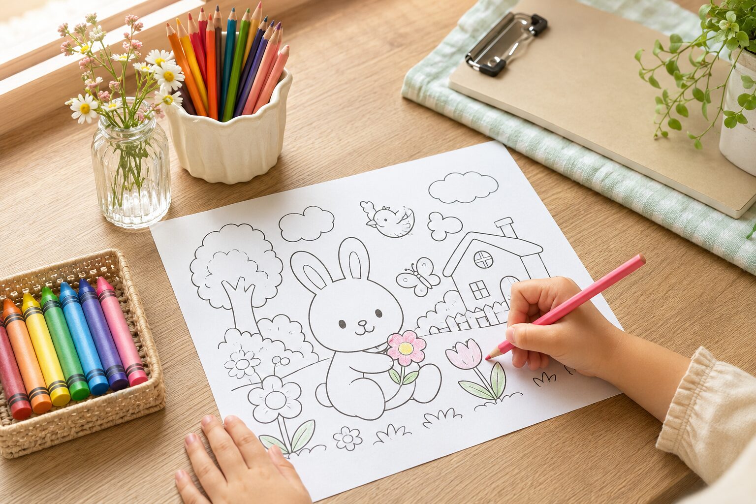 親子塗り絵の自宅印刷ガイドアイキャッチ
