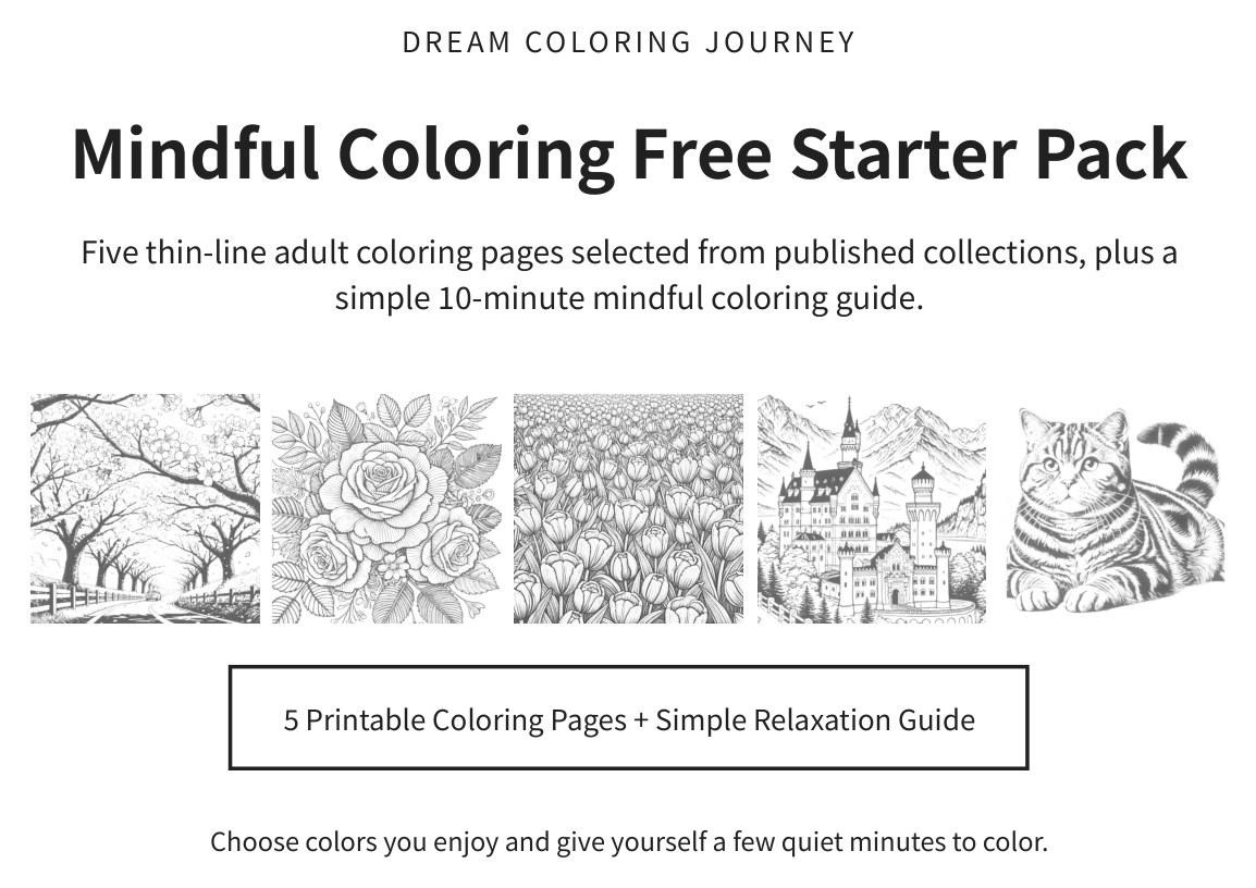 Mindful Coloring Free Starter Pack cover