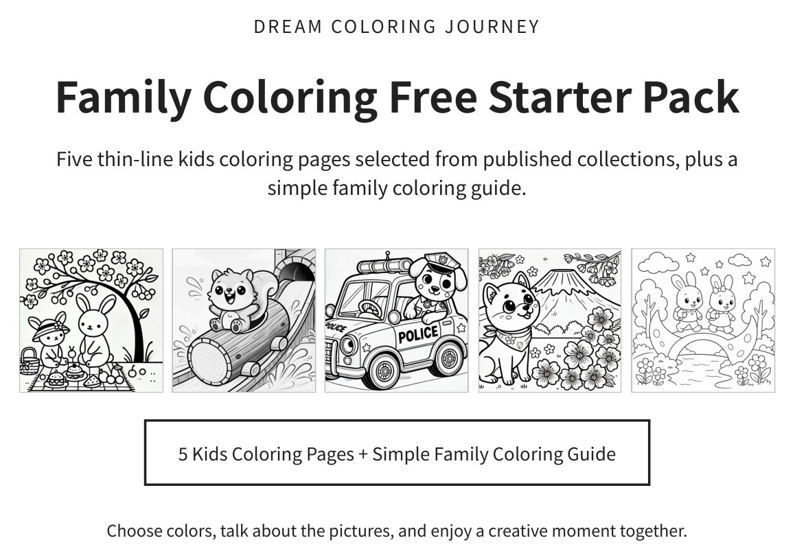 Family Coloring Free Starter Pack cover